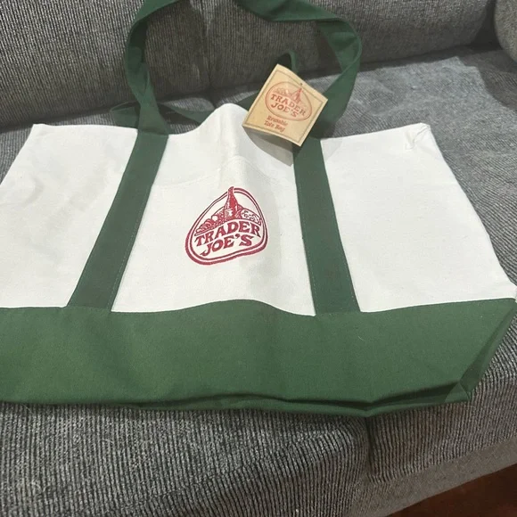 CLOSET CLOSING Trader Joe's Canvas Tote Bag NWT - Picture 3 of 5